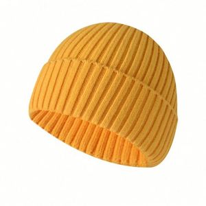 Hot Selling Knitted Beanie Cap High Quality Women Men Winter Casual Dress Warm Cuffed Beanie <b>Hats</b> With Custom Logo - Product Image 4