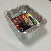 Conteneur alimentaire en aluminium moulé en pulpe avec logo OEM, 12,5*10 pouces, 323*263*64 mm, 3500 ml, grande capacité, jetable, compatible four, avec couvercle