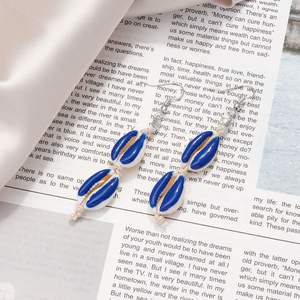 Conjunto de Joyería Bohemia con Conchas, Collar, Pulsera y Aretes para Mujer, Estilo Playero, Hecho a Mano, Patrón de Vida Marina, Origen Yiwu - Product Image 4