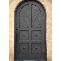 Porte d'entrée extérieure en fer forgé Prima personnalisée, avec fonction antivol, design postmoderne, pour salle de bain, supermarché, cuisine, en fibre de verre