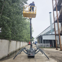 Grue araignée compacte de haute qualité de 2 tonnes avec télécommande hydraulique pour l'entretien des toitures