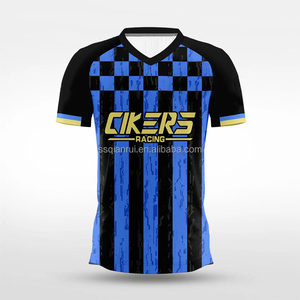 Maillot de football pour homme de qualité supérieure, 100 % polyester, impression par sublimation, séchage rapide, respirant, antibactérien, évacuation de l'humidité, personnalisable OEM - Product Image 1