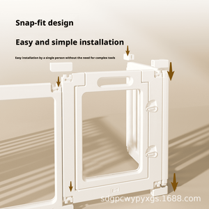 คอกกั้นสุนัขพลาสติกทันสมัย ขนาด <span class=keywords><strong>10</strong></span>+2 80*120*60 ซม. ประกอบง่าย พับเก็บได้ สำหรับลูกสุนัขและสัตว์เลี้ยงขนาดเล็กถึงกลาง - Product Image 3