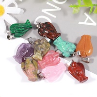 Pendentif en cristal naturel de 15x20 mm, pierre précieuse sculptée en ange, énergie de guérison, équilibrage des chakras spirituels, fabrication de bijoux, breloques, cadeau