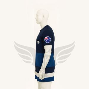 Ensemble maillot et short de supporter sur le thème de l'Australie, tenue de sport de football personnalisée, uniforme d'entraînement imprimé par sublimation - Product Image 3