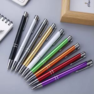 Promotional Advertising Souvenir China Bulk Aluminum Products Blue Black Ink <b>Personalised</b> Metal <b>Pens</b> With Custom Logo - Product Image 2