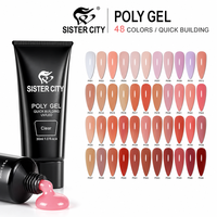 Gel UV LED de Marque Privée Haute Qualité pour Extension d'Ongles Effet Longue Durée Poly Solide Couleurs Rose Blanc Transparent Gel Acrylique
