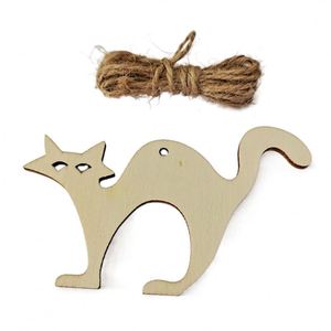 Adornos Creativos de Madera para Fiestas, Decoraciones Colgantes para el Hogar, Manualidades, Accesorios para el Festival de los Fantasmas, Decoraciones de Halloween - Product Image 4