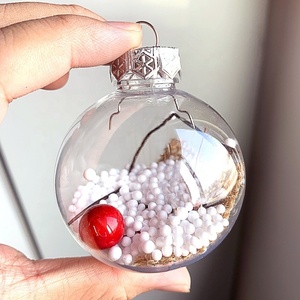 Tùy Chỉnh Giáng Sinh Rõ Ràng Bóng Đồ Trang Trí Bauble 40-120Mm Nhựa Trong Suốt Shatterproof Giáng Sinh Quả Bóng Cho Xmas Tree Trang Trí - Product Image 3