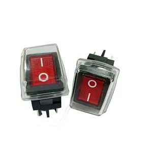 4 Pin ON OFF 2 Posição 10A 250V interruptor marinho IP65 Interruptor basculante impermeável com atuador vermelho para moto