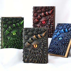 Cuaderno con relieve de ojo de dragón, diario de resina, regalo para estudiantes con impresión UV y encuadernación cosida - Product Image 1