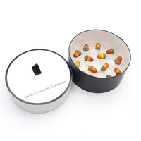 Boîte d'emballage ronde de luxe personnalisée pour chocolats avec plateau d'insertion pour chocolats