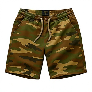 Shorts d'été décontractés pour hommes grande taille, respirants, écologiques, à carreaux, 100 % coton tissé, taille élastique, séchage rapide, pour activités de plein air - Product Image 2