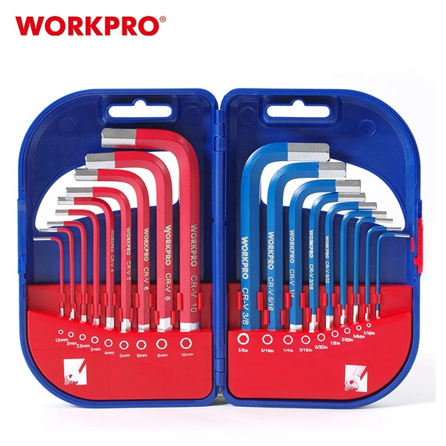 WORKPRO 18PC Short Arm Hex Key Set Hex Wrench Set