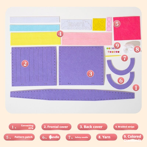 Kit de Costura Artesanal para Niñas de Preescolar de 3 a 8 Años, Bolsa de Fieltro para Manualidades DIY para Padres e Hijos - Product Image 5
