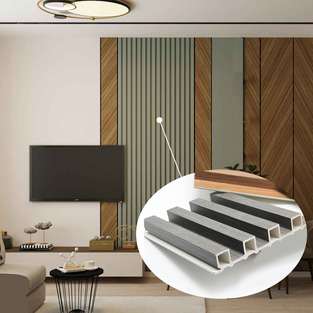 Factory Price Hollow PVC Wall Panel Interior Decoration Wood Wall Panels Design Indoor Interior Laminated Wpc Wall Panel
