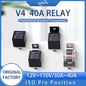 Rơle ô tô KKA-V4T, rơle xe <span class=keywords><strong>12V</strong></span> 24V 40A, rơle tự động trong suốt với đèn LED cho xe và máy - Product Image 4