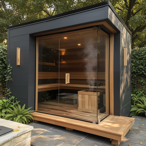 <span class=keywords><strong>Sauna</strong></span> <span class=keywords><strong>mobile</strong></span> de luxe en bois de pruche pour l'extérieur, design moderne personnalisable, pour usage domestique et commercial - Product Image 1