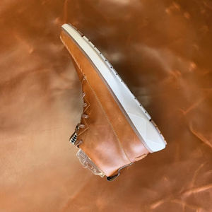 Cuir véritable tanné <span class=keywords><strong>de</strong></span> qualité supérieure, cuir <span class=keywords><strong>de</strong></span> vachette pleine fleur jaune brun, pour la fabrication <span class=keywords><strong>de</strong></span> bottes <span class=keywords><strong>Martin</strong></span>. - Product Image 6