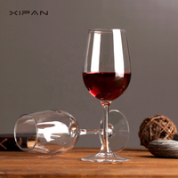 Verres à vin rouge transparents de 310 ml en gros, design contemporain personnalisé, fabriqués à la machine, pour les occasions festives