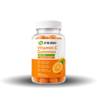 Gummies de Vitamine C avec Zinc Saveur Orange, 60 Unités, Soutien Immunitaire et Énergétique, Complément Alimentaire pour Adultes, Marque Privée OEM ODM