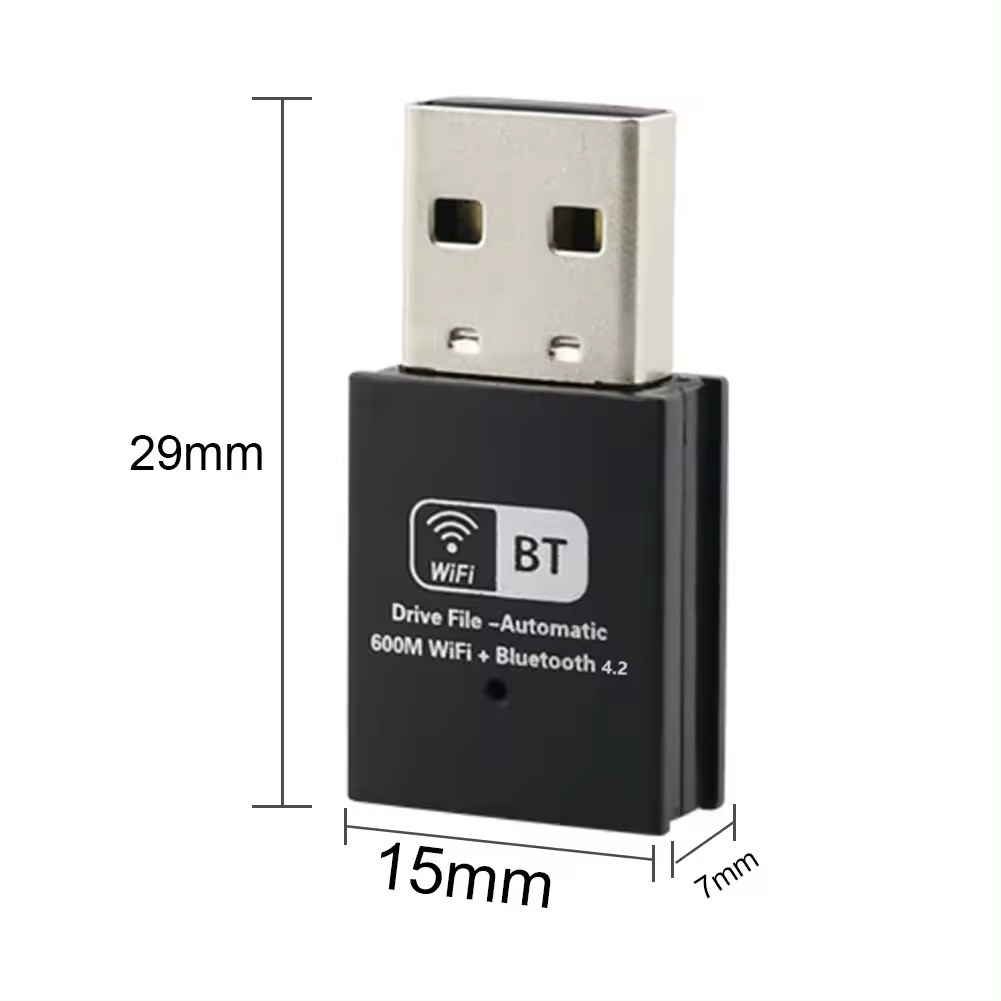 RTL8821CU WiFi Adapter - 600Mbps Dual Band USB Dongle With Bluetooth 4.2 For PC & Laptop