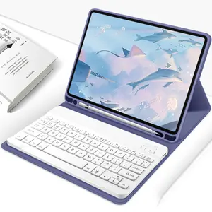 2022 Premium Leather Back Case Tastatur stift halter Mehrfarbige Tablet-Abdeckung für Apple iPad Pro 12.9 11 10.5 9.7
