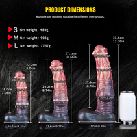 Dildo en silicone en forme de pénis de cheval musclé, double couche, avec ventouse, grand plug anal, jouet sexuel unisexe pour adultes, vente en gros