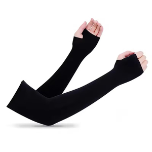 Manguitos de protección UV sin costuras azul claro para adultos, unisex, para ciclismo, running, deportes, tacto fresco de seda helada, ajuste cómodo - Product Image 5