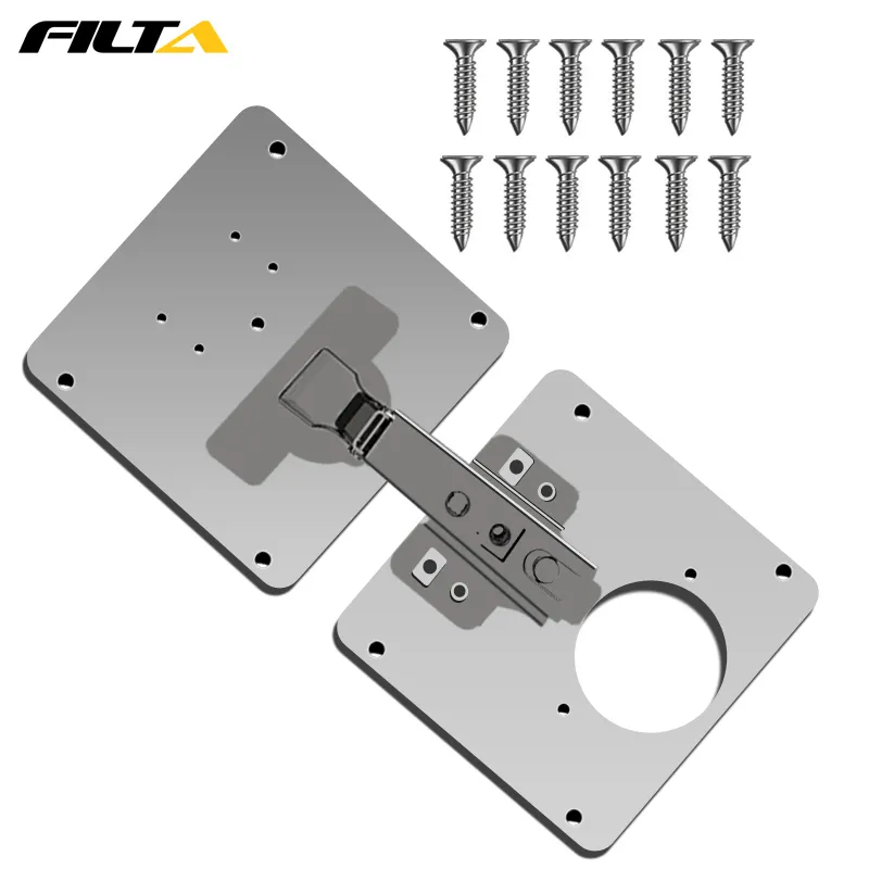 Filta Factory In Stock Furniture Door Hardware 2Pcs Stainless Steel Cabinet Hinge Repair Plate