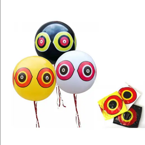 Bola Espantapájaros de PVC Ecológica Amarilla, Blanca y Negra para Exteriores, Control de Animales, Repelente de Aves, Globo Disuasorio para Palomas y Cuervos en Granjas - Product Image 5