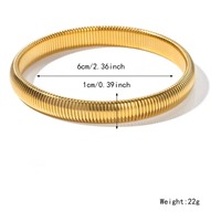 OEM sederhana baja nirkarat 0.8-2 MM disesuaikan emas perak wanita mode perhiasan gelang