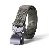 Ceinture tactique multifonctionnelle pour homme, résistante, confortable, durable, fabriquée sur mesure, avec boucle en métal à dégagement rapide, en nylon tissé