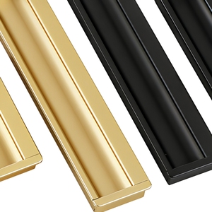 Luxury Hardware Metal Zinc Alloy Embedded Flush Pull Handles Classic Kitchen Sliding Door Invisible Handle - Product Image 5