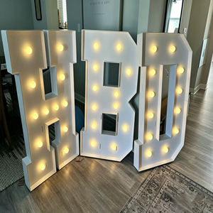 <b>LED</b> Marquee Letters Warm White Indoor Decorative <b>Lighting</b> AC Powered Display 3500K Modern Style - Product Image 3