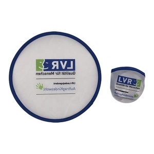 Disques volants pliables en polyester et nylon écologiques, imprimés en sérigraphie, certifiés <span class=keywords><strong>CE</strong></span>, taille personnalisable 20 cm, promotionnels - Product Image 1