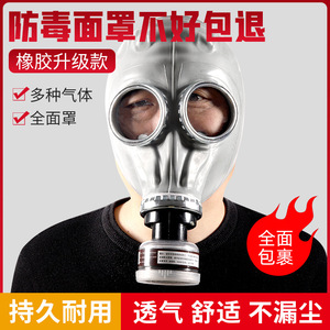 Masque respiratoire intégral en caoutchouc avec cartouche filtrante pour vapeurs organiques, pour la peinture au pistolet et la protection chimique - Product Image 5