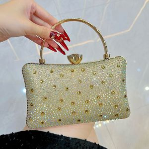 New Cross-border Shiny Polyester Rhinestone Clutch Evening <b>Handbag</b> Women's Elegant Fashion Crossbody Hasp Closure Daily Tanjing - Product Image 6