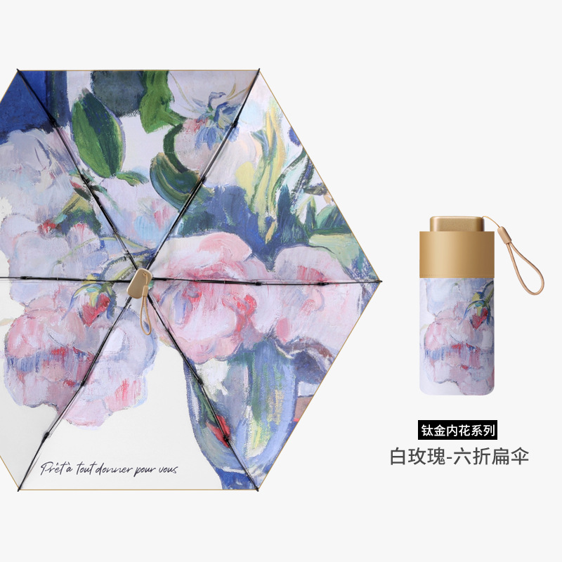 Six-fold white rose-titanium sunscreen