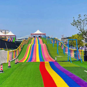 户外游乐场塑料彩虹干雪滑梯世界非动力组合游乐园设计 - Product Image 3
