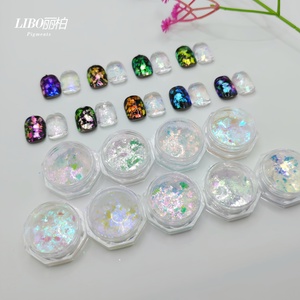 Nuevas llegadas: Polvo de escamas camaleónicas para uñas, 9 colores, purpurina opalina para uñas, suministro en stock - Product Image 6