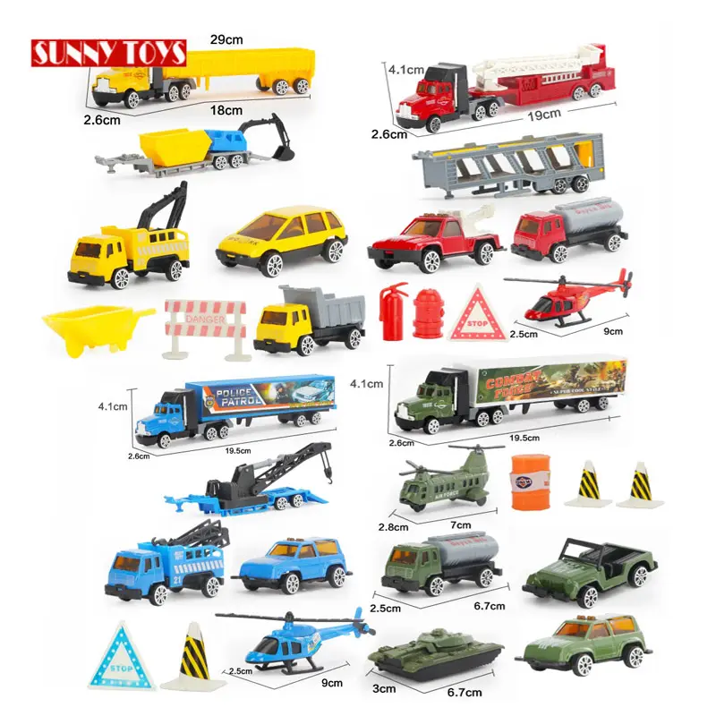Kumpulkan Semua Miniatur Mobil Mainan Logam Campuran, Kendaraan Mainan Diecast Model Mobil Die-Cast untuk Anak-anak