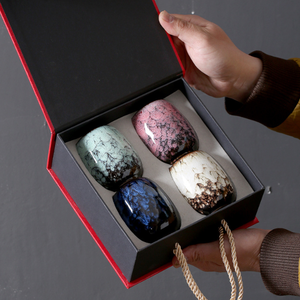 ชุดกาน้ำชาเคลือบเงาสไตล์ญี่ปุ่นพรีเมียม แก้วน้ำชาเซรามิกแบบกำหนดเอง ชุดกาน้ำชาคุนฟู ของขวัญสำหรับธุรกิจ พร้อมกล่องของขวัญ - Product Image 2