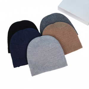 Gorro de punto bordado personalizado, gorro de invierno con puño, gorro unisex cálido de mezcla de lana, OEM, marca privada, venta al por mayor, gorro de moda. - Product Image 1