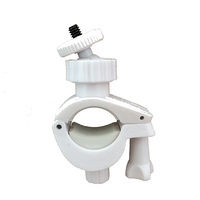 Support de caméra portable multifonctionnel en ABS blanc avec pince d'extension pour rétroviseur de moto