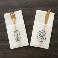Serviette de table de poche Airlaid Serviettes en papier jetables en lin Serviettes de restaurant