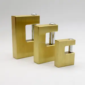 Cadenas de sécurité en cuivre, clé croisée rectangulaire/Rectangle Anti-vol en laiton massif