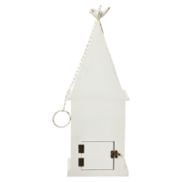 Ferme décorative à la main nouveau Design mur blanc bois nichoir extérieur cour jardin décoration rustique bois suspendu oiseau maison