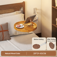 Table de chevet pliable en bois, table de nuit flottante moderne avec rangement, petite étagère multifonctionnelle pour chambre à coucher, table d'appoint rétractable