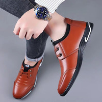 Chaussures en cuir pour hommes pas chères en PU de Chine, chaussures décontractées en cuir pour hommes